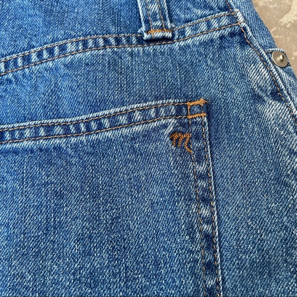 Madewell Rigid Denim A-Line Pieced Mini Skirt - Picture 12 of 13